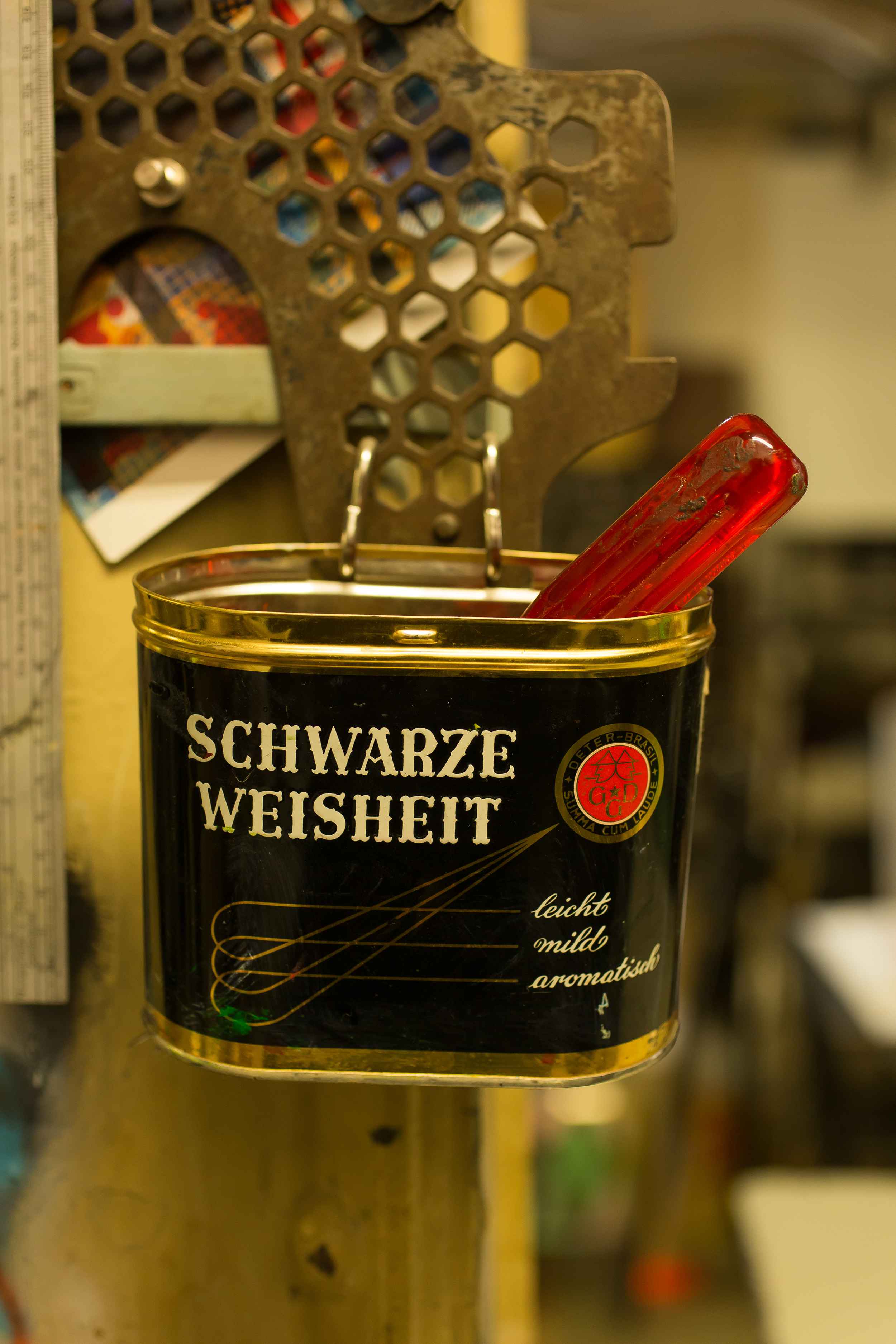 Detail in der Buchdruckwerkstatt von Thomas Siemon auf der Baumwollspinnerei Leipzig