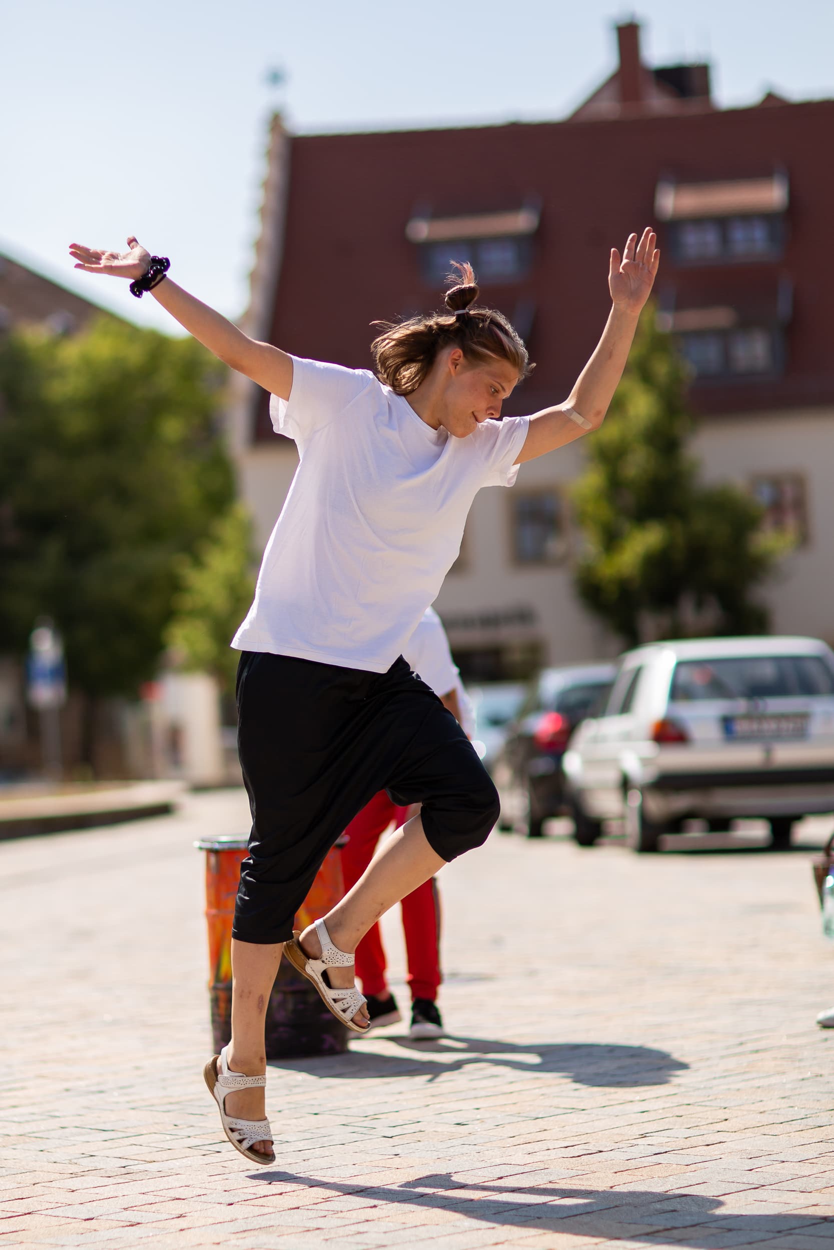 Akrobatik auf dem Altmarkt in Zeitz